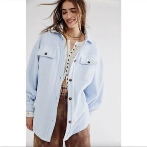 Free People Ruby Jacket Size XS Crisp Morning Light Blue